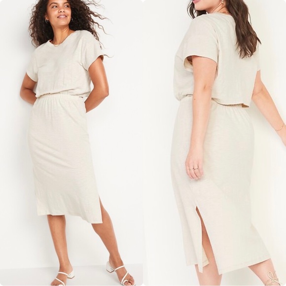 Old Navy Dresses & Skirts - Elegant Cream Midi Dress